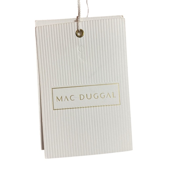 Mac Duggal NWT 49487 Stunning Red Surplice Ruched Asymmetric Ruffle Dress Size 4 - Picture 7 of 9